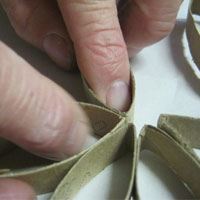 stick petals together using double-sided tape
