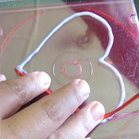 glue heart to cd