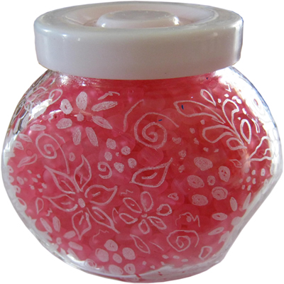 upcycled dremeled glass jar