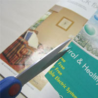 cut strips from magazine