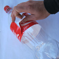 remove label on plastic coke bottle