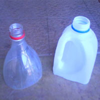 recycled plastic bottles