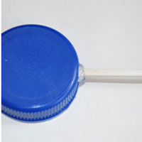 glue skewer onto bottle lid