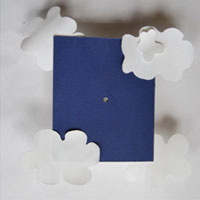 glue cloud shapes onto board