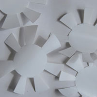recycled douglasdale milk bottle disks