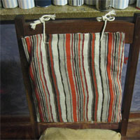 recycled cushion is now on chair back