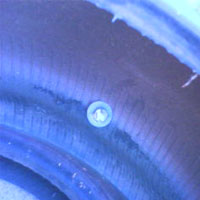 bolt through tyre