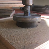 drill central hole in wood