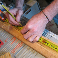 measure length of wooden beam