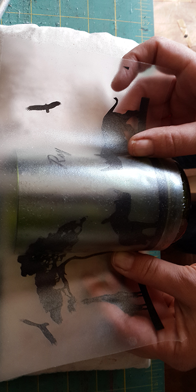 plaing vinal on glass